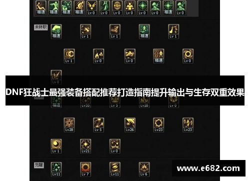DNF狂战士最强装备搭配推荐打造指南提升输出与生存双重效果